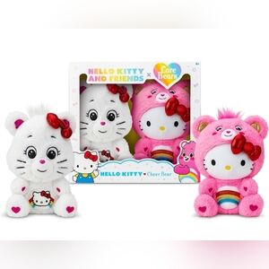 Care Bears Hello Kitty Cheer Bear, 10" Collectible Plush